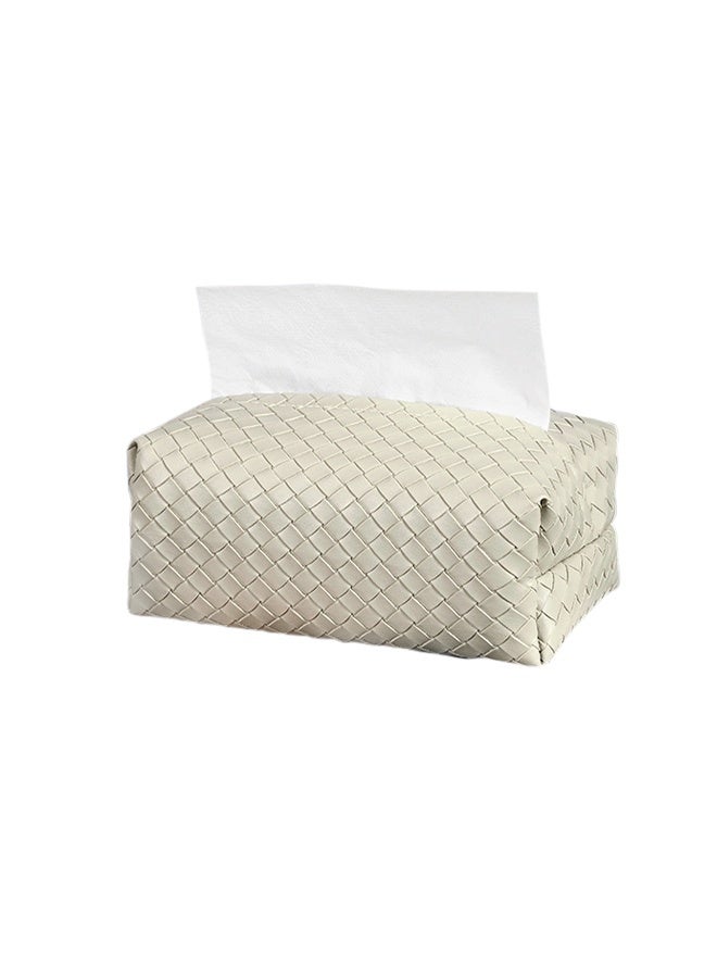 Leather-Woven Tissue Box for Home Use - Image 1